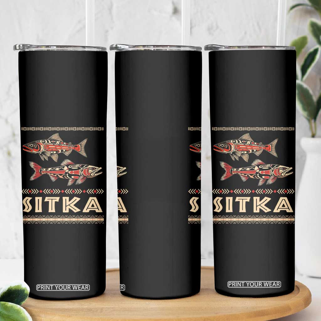Native American Alaska Skinny Tumbler Sitka Salmon Fishermen Art TS09 Print Your Wear