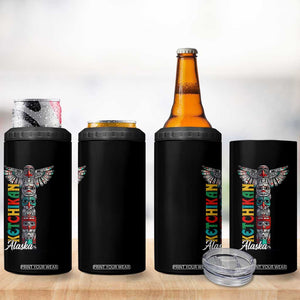 Native American Alaska 4 in 1 Can Cooler Tumbler Ketchikan Totem Pole TS09 Print Your Wear