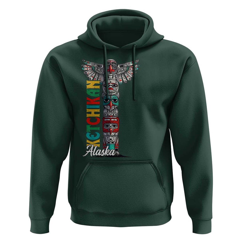 Native American Alaska Hoodie Ketchikan Totem Pole TS09 Dark Forest Green Print Your Wear