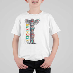 Native American Alaska T Shirt For Kid Ketchikan Totem Pole TS09 White Print Your Wear