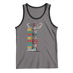 Native American Alaska Tank Top Ketchikan Totem Pole TS09 Deep Heather Black Print Your Wear