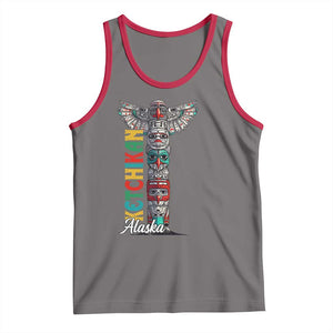 Native American Alaska Tank Top Ketchikan Totem Pole TS09 Deep Heather Red Print Your Wear