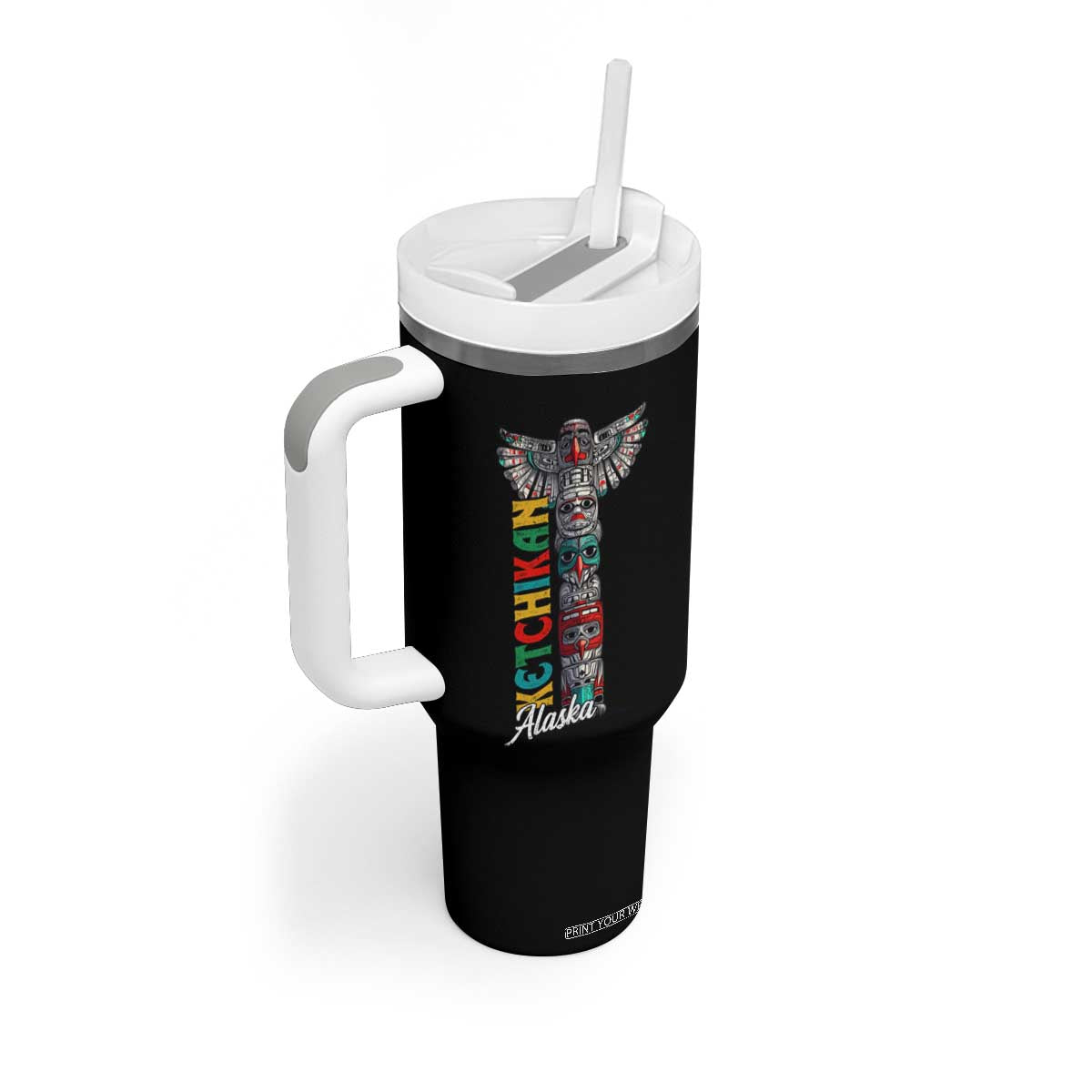 Native American Alaska Tumbler With Handle Ketchikan Totem Pole TS09 Print Your Wear
