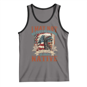 Native American Tank Top May Not Be Full Blooded My Heart 100% Native TS09 Deep Heather Black Print Your Wear