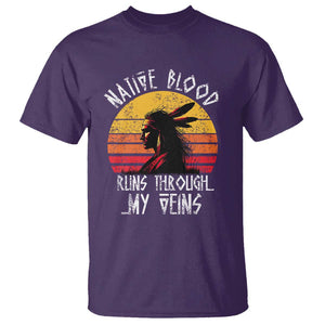 Native American Blood Runs Through My Veins T Shirt TS09 Purple Print Your Wear