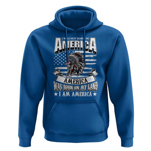 American Indian Hoodie America Was Born On My Land TS09 Royal Blue Print Your Wear