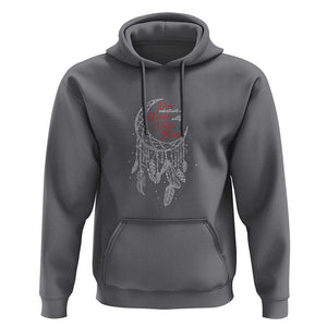 Indigenous Woman Hoodie Never Underestimate A Woman With Native Blood Dreamcatcher TS09 Charcoal Print Your Wear