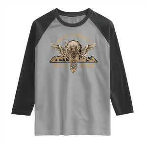 Native American Raglan Shirt Make America Native Again Wild Life TS09 Sport Gray Black Print Your Wear
