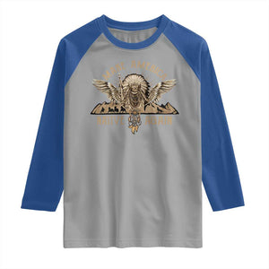 Native American Raglan Shirt Make America Native Again Wild Life TS09 Sport Gray Royal Print Your Wear