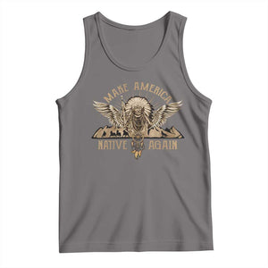 Native American Tank Top Make America Native Again Wild Life TS09 Deep Heather Print Your Wear