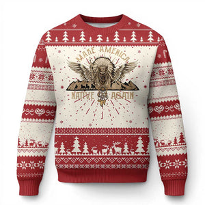 Native American Ugly Christmas Sweater Make America Native Again Wild Life TS09 Red Print Your Wear