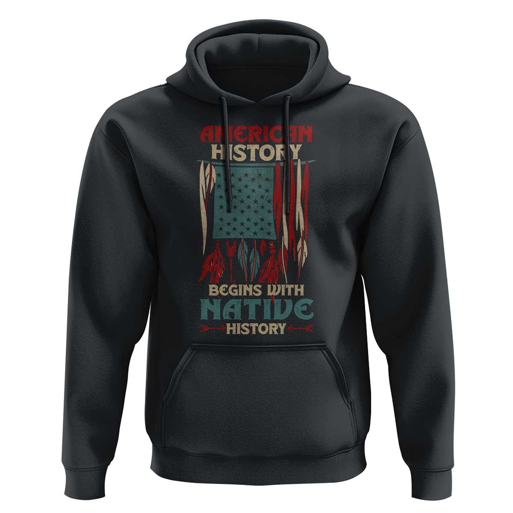 Make America Native Again America Flag Hoodie TS09 Black Print Your Wear