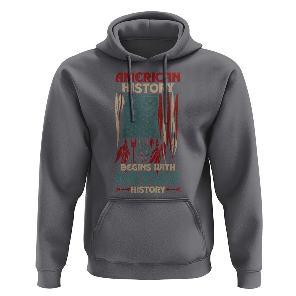 Make America Native Again America Flag Hoodie TS09 Charcoal Print Your Wear
