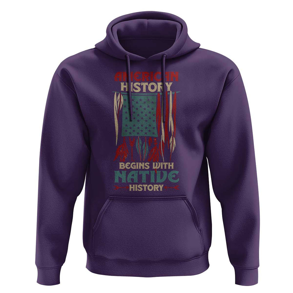 Make America Native Again America Flag Hoodie TS09 Purple Print Your Wear