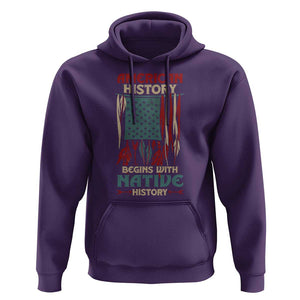Make America Native Again America Flag Hoodie TS09 Purple Print Your Wear
