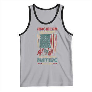 Make America Native Again America Flag Tank Top TS09 Athletic Heather Black Print Your Wear