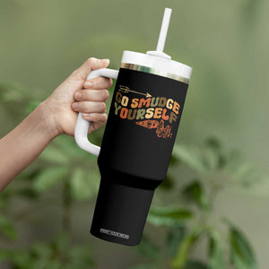 Native American Tumbler With Handle Go Smudge Yourself Retro TS09 Print Your Wear