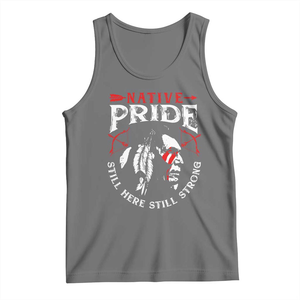 Native Pride Tank Top Still Here Still Strong American Indian TS09 Black Heather Print Your Wear