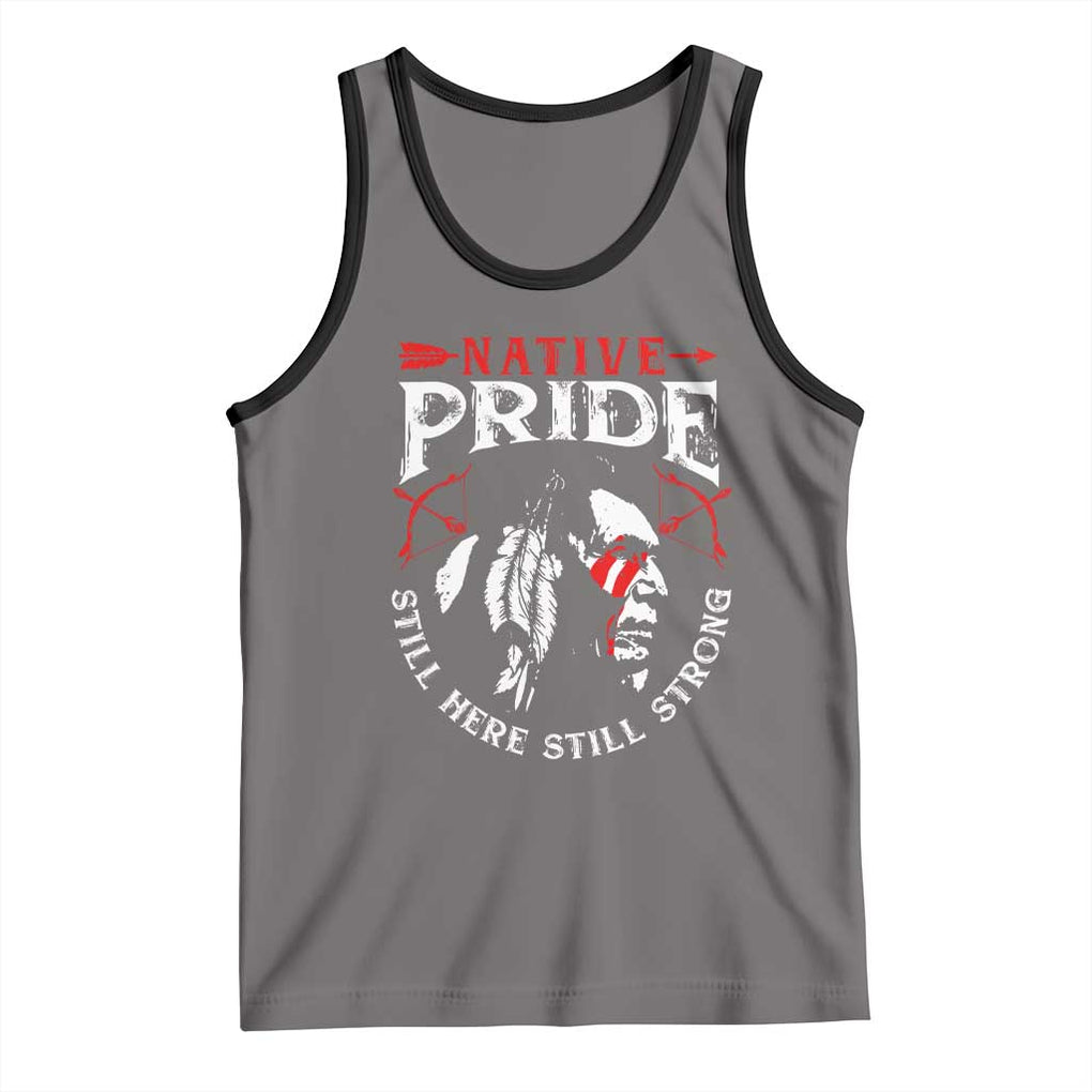 Native Pride Tank Top Still Here Still Strong American Indian TS09 Deep Heather Black Print Your Wear