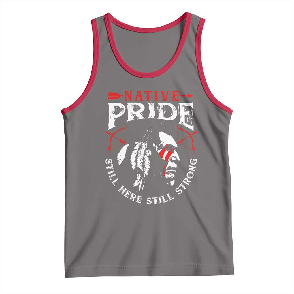 Native Pride Tank Top Still Here Still Strong American Indian TS09 Deep Heather Red Print Your Wear