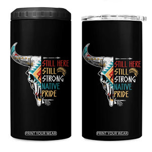 Native Pride Still Here Still Strong American Indian 4 in 1 Can Cooler Tumbler TS09 One Size: 16 oz Black Print Your Wear