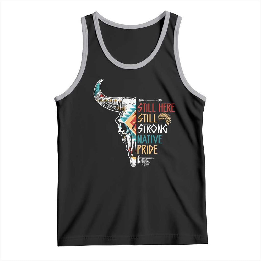 Native Pride Still Here Still Strong American Indian Tank Top TS09 Black Athletic Heather Print Your Wear