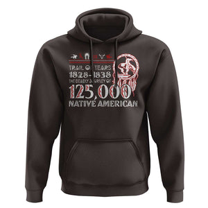 Trail Of Tears Hoodie The Deadly Journey 1828 1838 TS09 Dark Chocolate Print Your Wear
