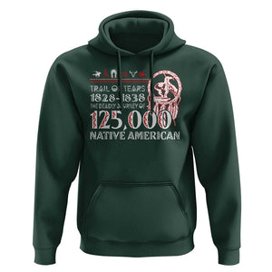 Trail Of Tears Hoodie The Deadly Journey 1828 1838 TS09 Dark Forest Green Print Your Wear