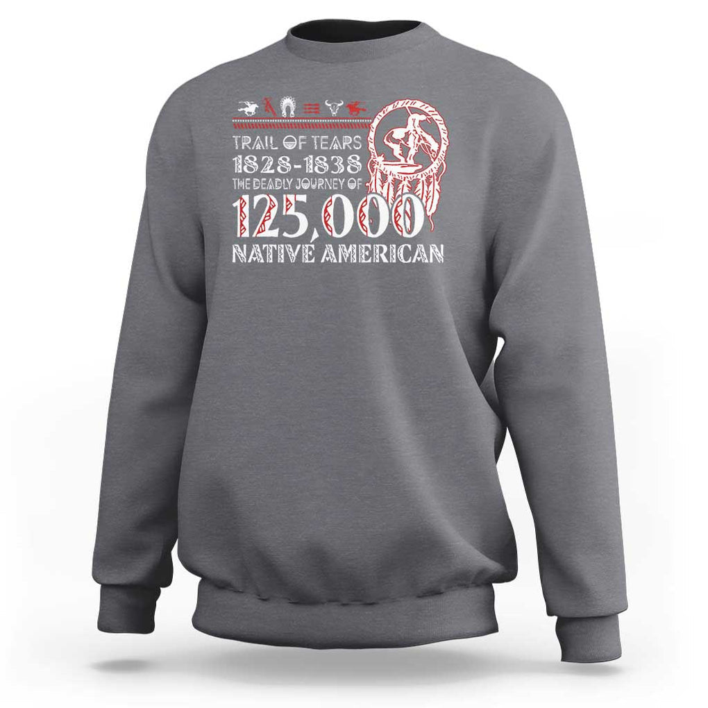 Trail Of Tears Sweatshirt The Deadly Journey 1828 1838 TS09 Charcoal Print Your Wear