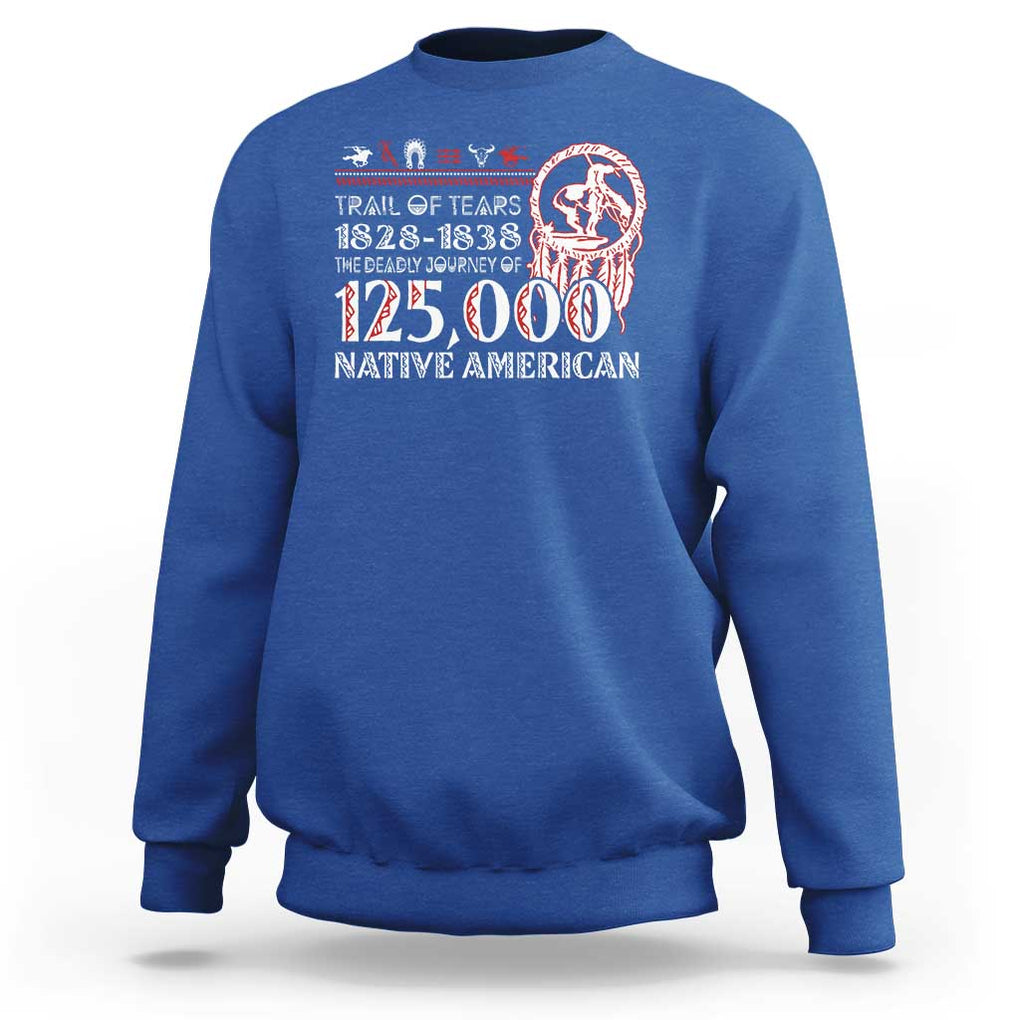Trail Of Tears Sweatshirt The Deadly Journey 1828 1838 TS09 Royal Blue Print Your Wear