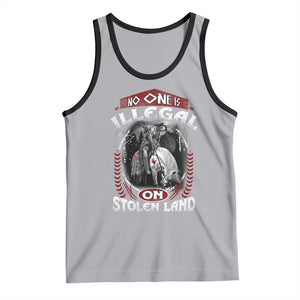 Native American Tank Top No One Is Illegal On Stolen Land TS09 Athletic Heather Black Print Your Wear