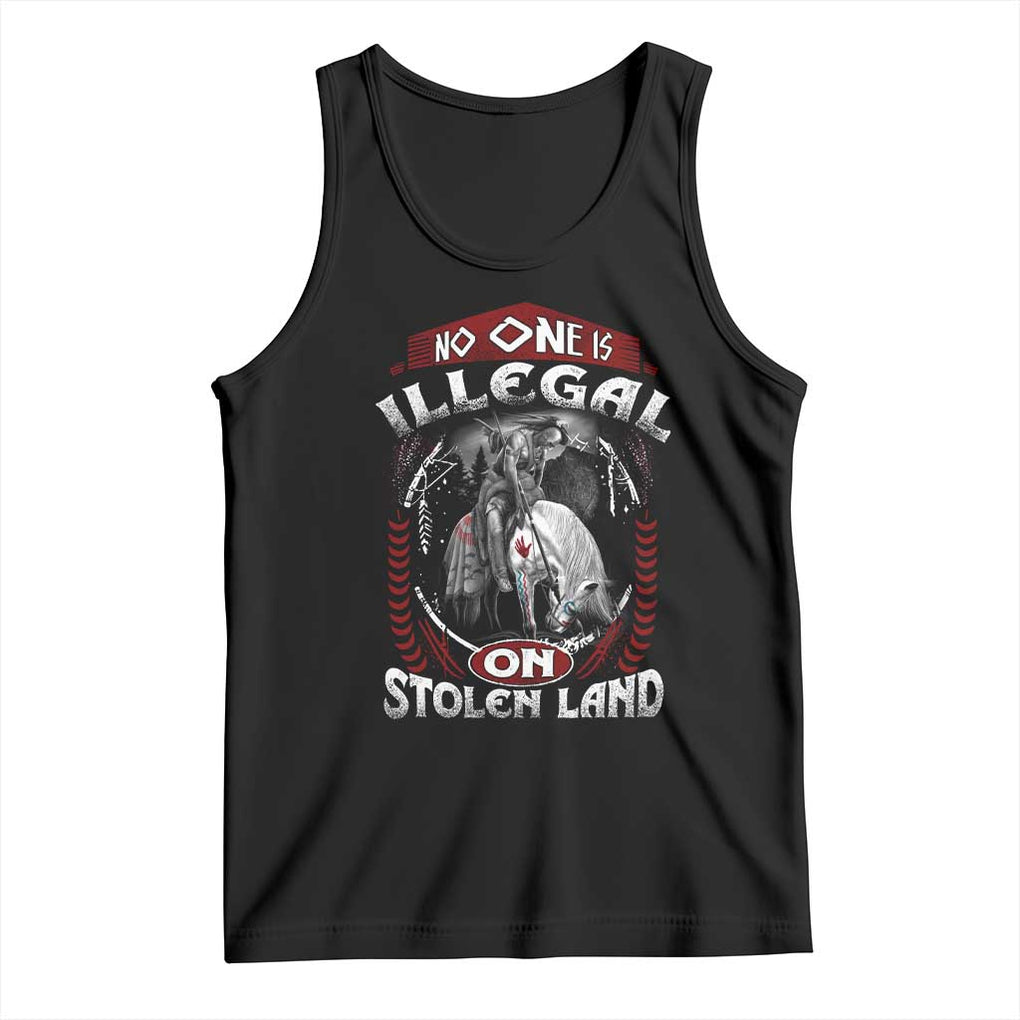 Native American Tank Top No One Is Illegal On Stolen Land TS09 Black Print Your Wear