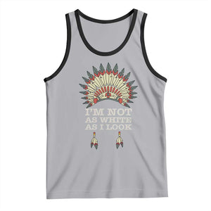 Native American Tank Top I'm Not As White As I Look TS09 Athletic Heather Black Print Your Wear