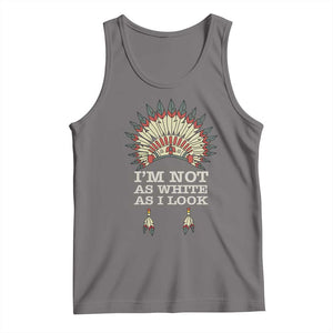 Native American Tank Top I'm Not As White As I Look TS09 Deep Heather Print Your Wear