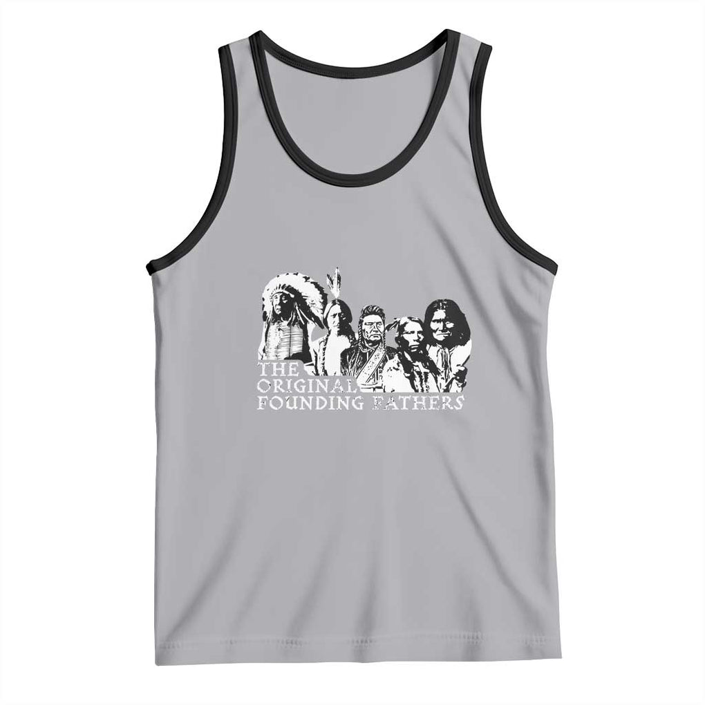 Native American Indian Original Founding Fathers Tank Top TS09 Athletic Heather Black Print Your Wear