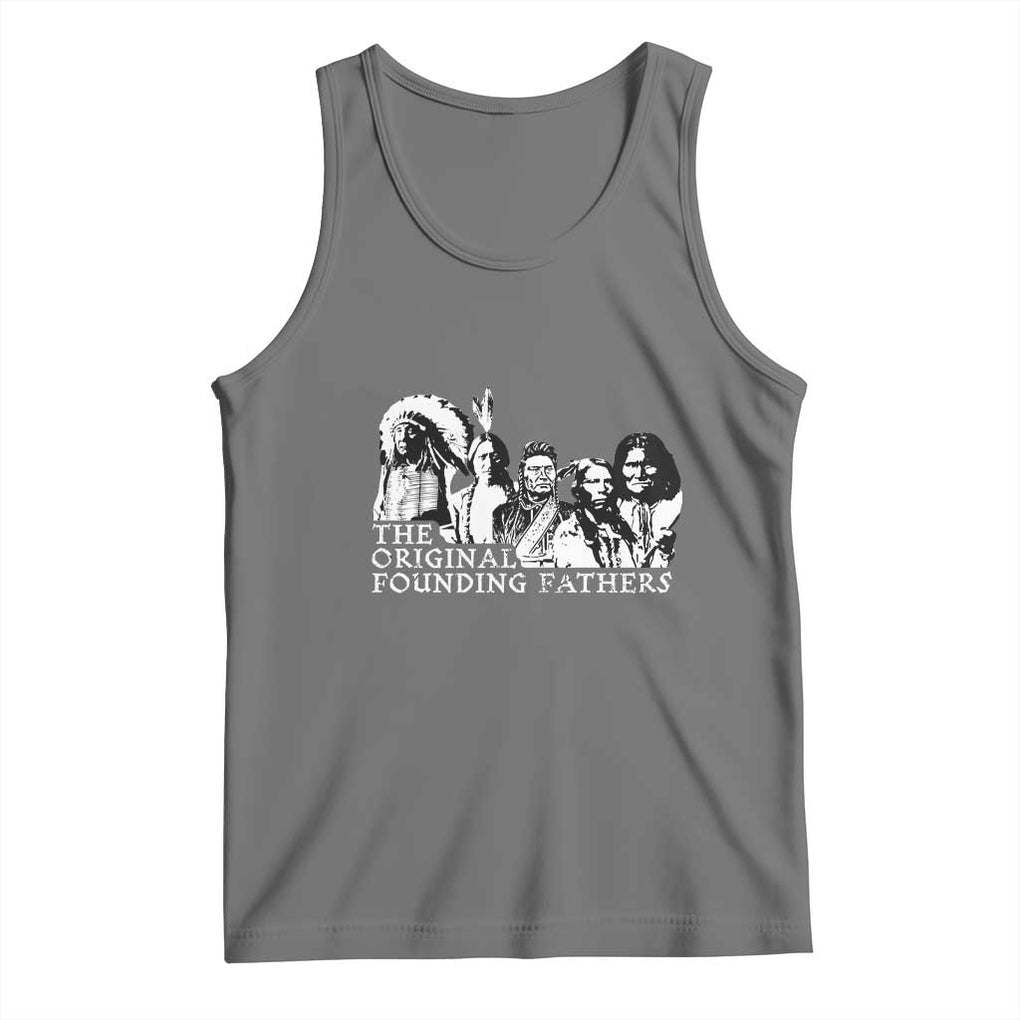 Native American Indian Original Founding Fathers Tank Top TS09 Black Heather Print Your Wear