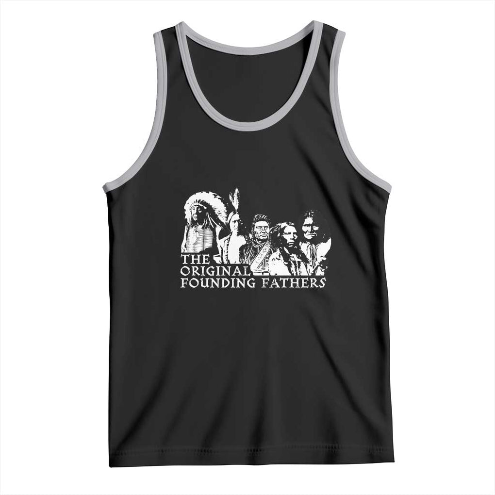 Native American Indian Original Founding Fathers Tank Top TS09 Black Athletic Heather Print Your Wear