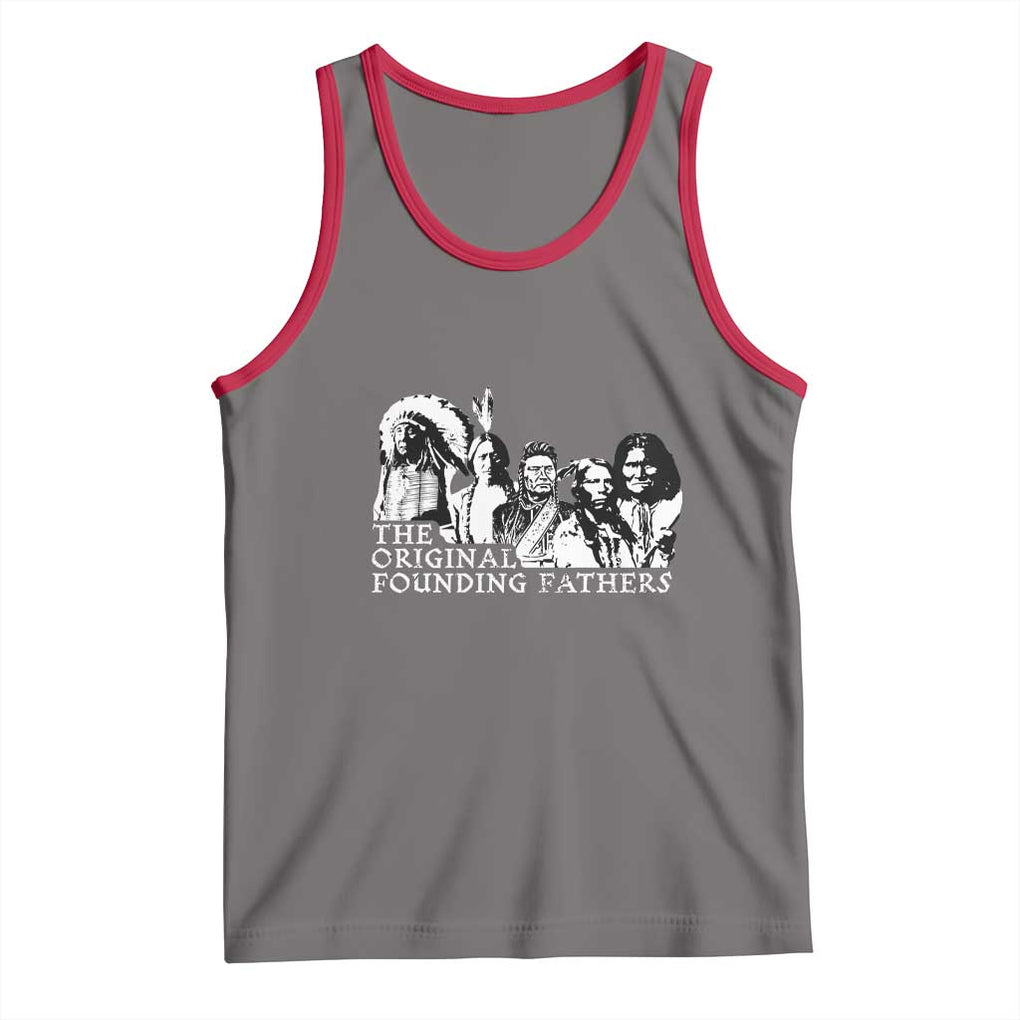 Native American Indian Original Founding Fathers Tank Top TS09 Deep Heather Red Print Your Wear