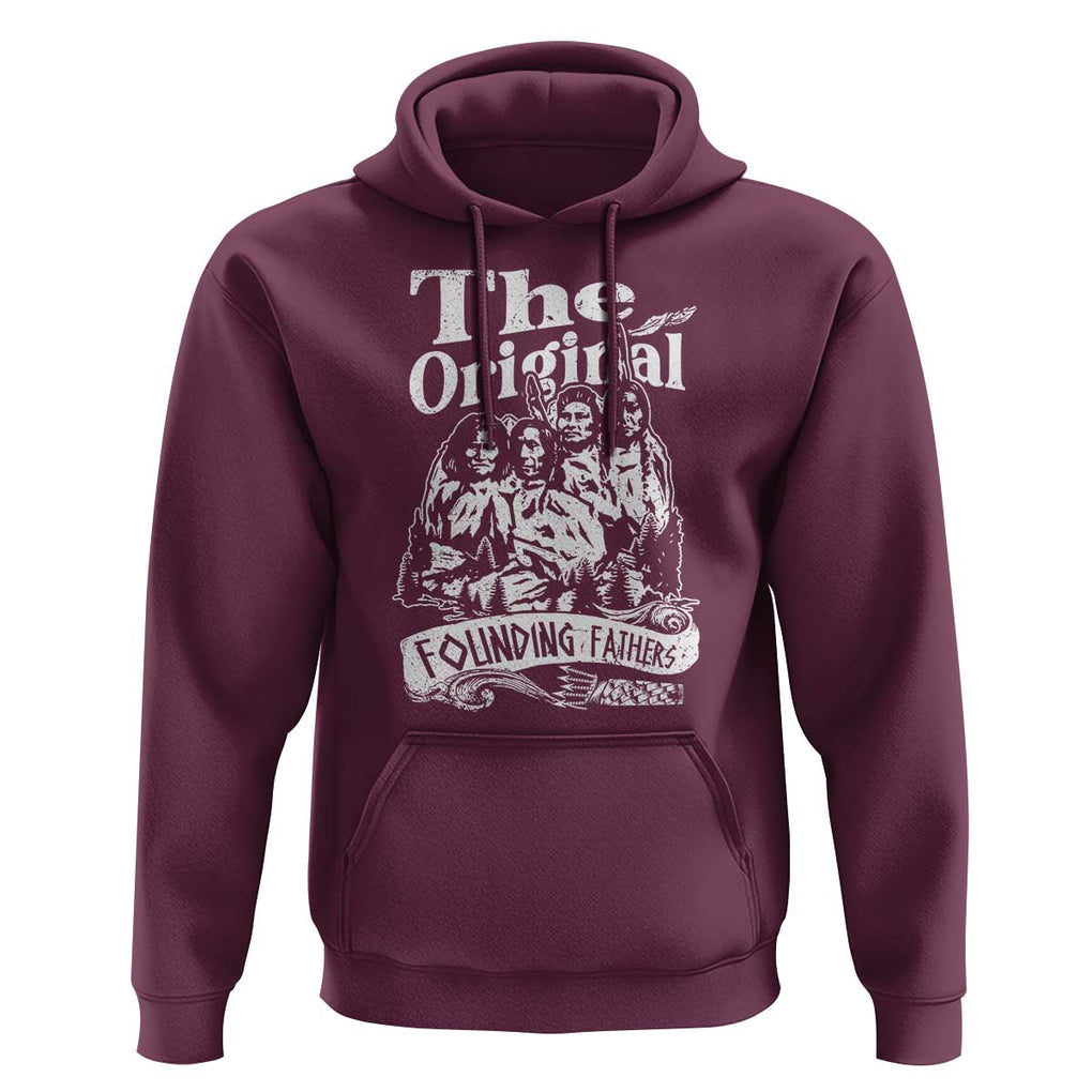 Native American Indian Hoodie Original Founding Fathers TS09 Maroon Print Your Wear