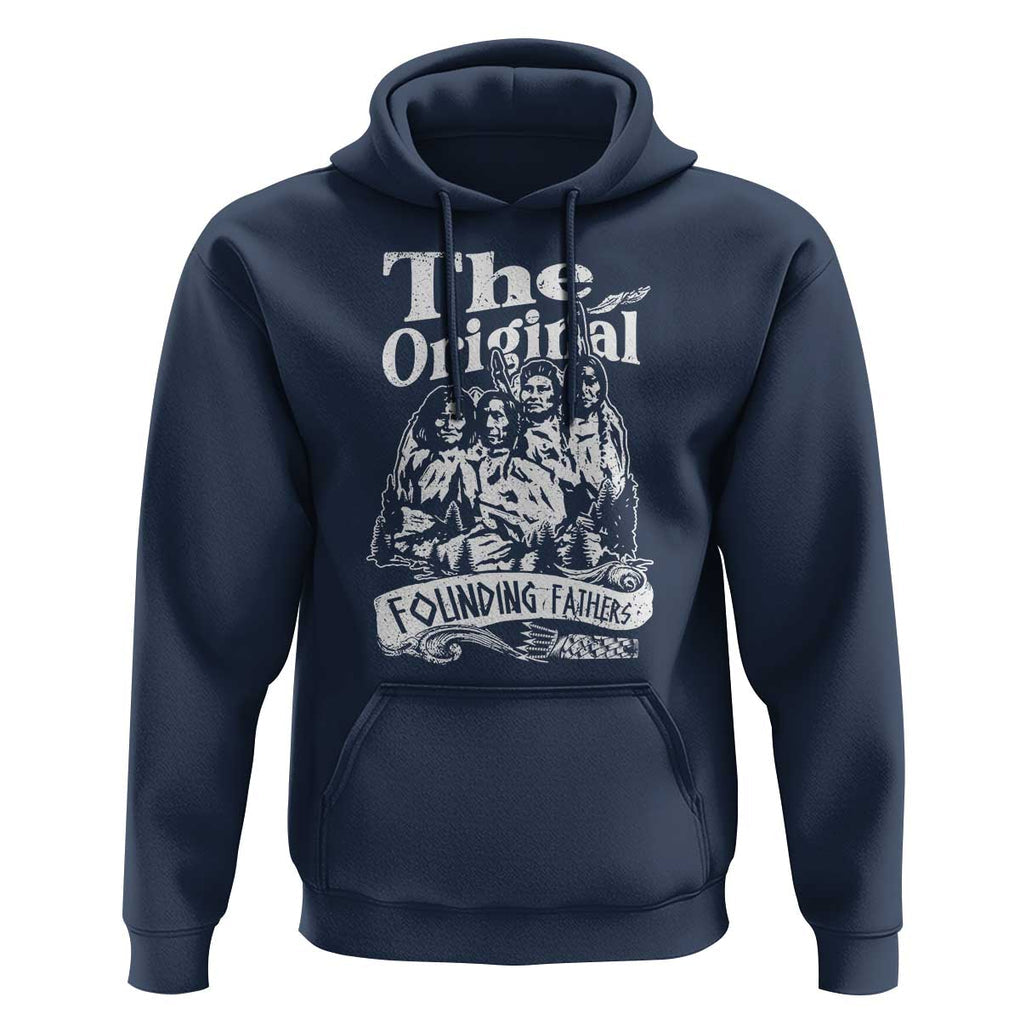 Native American Indian Hoodie Original Founding Fathers TS09 Navy Print Your Wear
