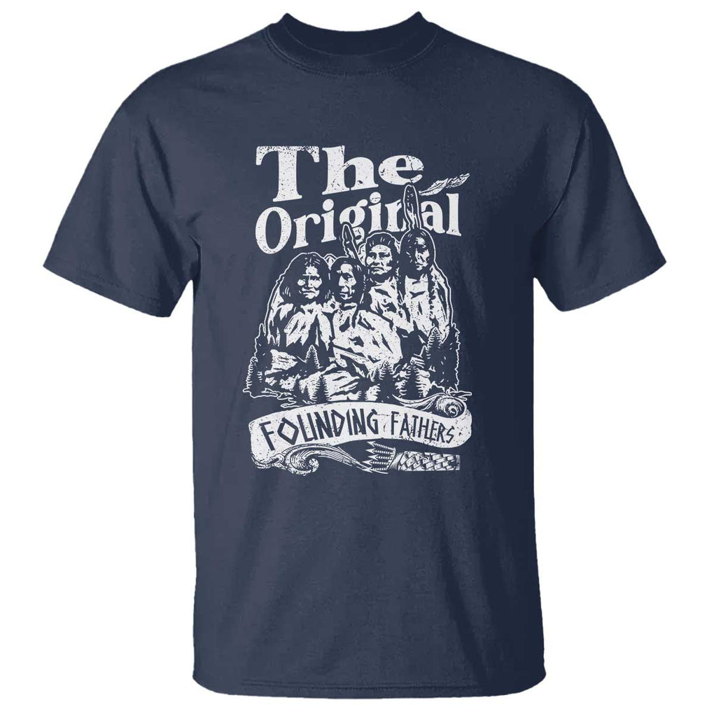 Native American Indian T Shirt Original Founding Fathers TS09 Navy Print Your Wear