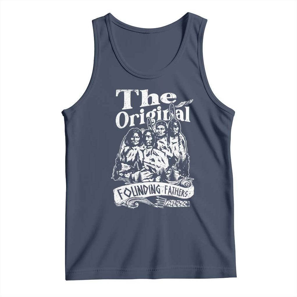 Native American Indian Tank Top Original Founding Fathers TS09 Navy Print Your Wear