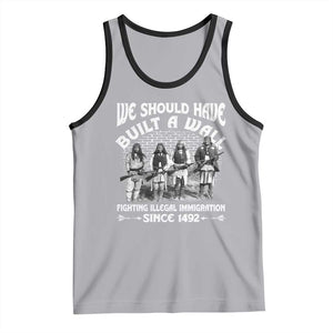 Native American Tank Top We Should Have Built A Wall TS09 Athletic Heather Black Print Your Wear