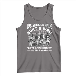 Native American Tank Top We Should Have Built A Wall TS09 Deep Heather Print Your Wear