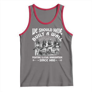 Native American Tank Top We Should Have Built A Wall TS09 Deep Heather Red Print Your Wear