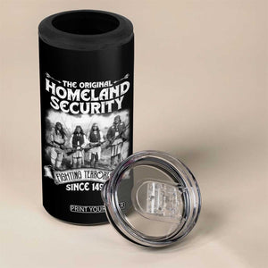 Native American 4 in 1 Can Cooler Tumbler Original Homeland Security TS09 Print Your Wear