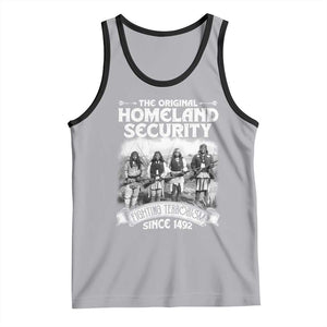 Native American Tank Top Original Homeland Security TS09 Athletic Heather Black Print Your Wear