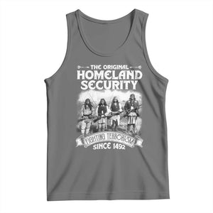 Native American Tank Top Original Homeland Security TS09 Black Heather Print Your Wear