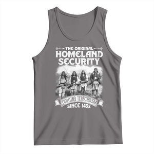Native American Tank Top Original Homeland Security TS09 Deep Heather Print Your Wear