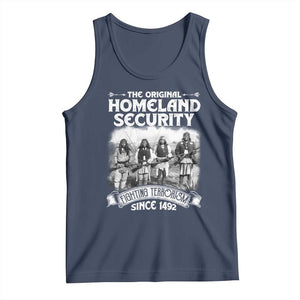 Native American Tank Top Original Homeland Security TS09 Navy Print Your Wear